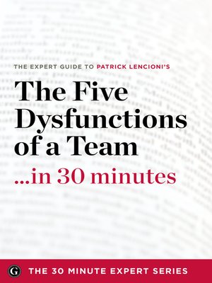 cover image of The Five Dysfunctions of a Team in 30 Minutes